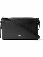 A.P.C. - Logo-Print Recycled-Faux Leather Messenger Bag