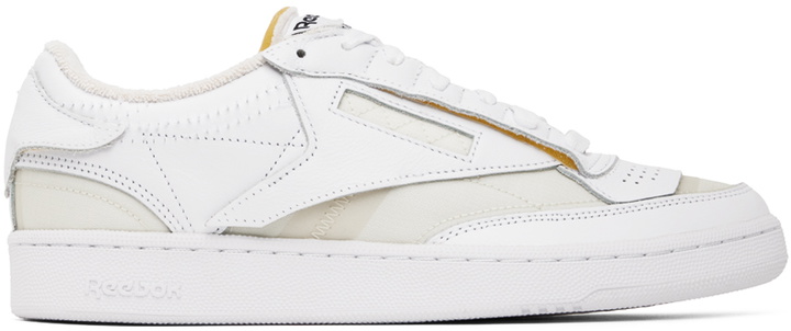 Photo: Maison Margiela White & Yellow Reebok Classics Edition Memory Of Sneakers