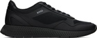 BOSS Black Ribbed Sole Mesh Sneakers