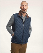 Brooks Brothers Men's Big & Tall Paddock Diamond Quilted Vest | Navy