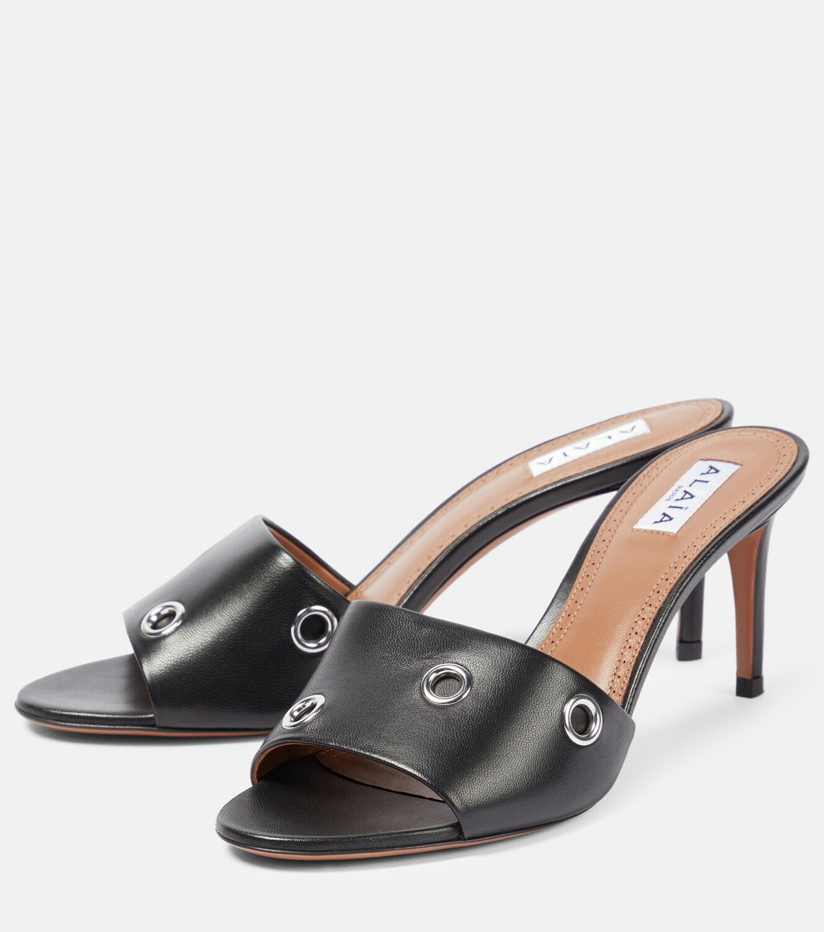 Alaïa Oeillets embellished leather sandals