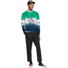 Kenzo Green Gradient Tiger Sweater