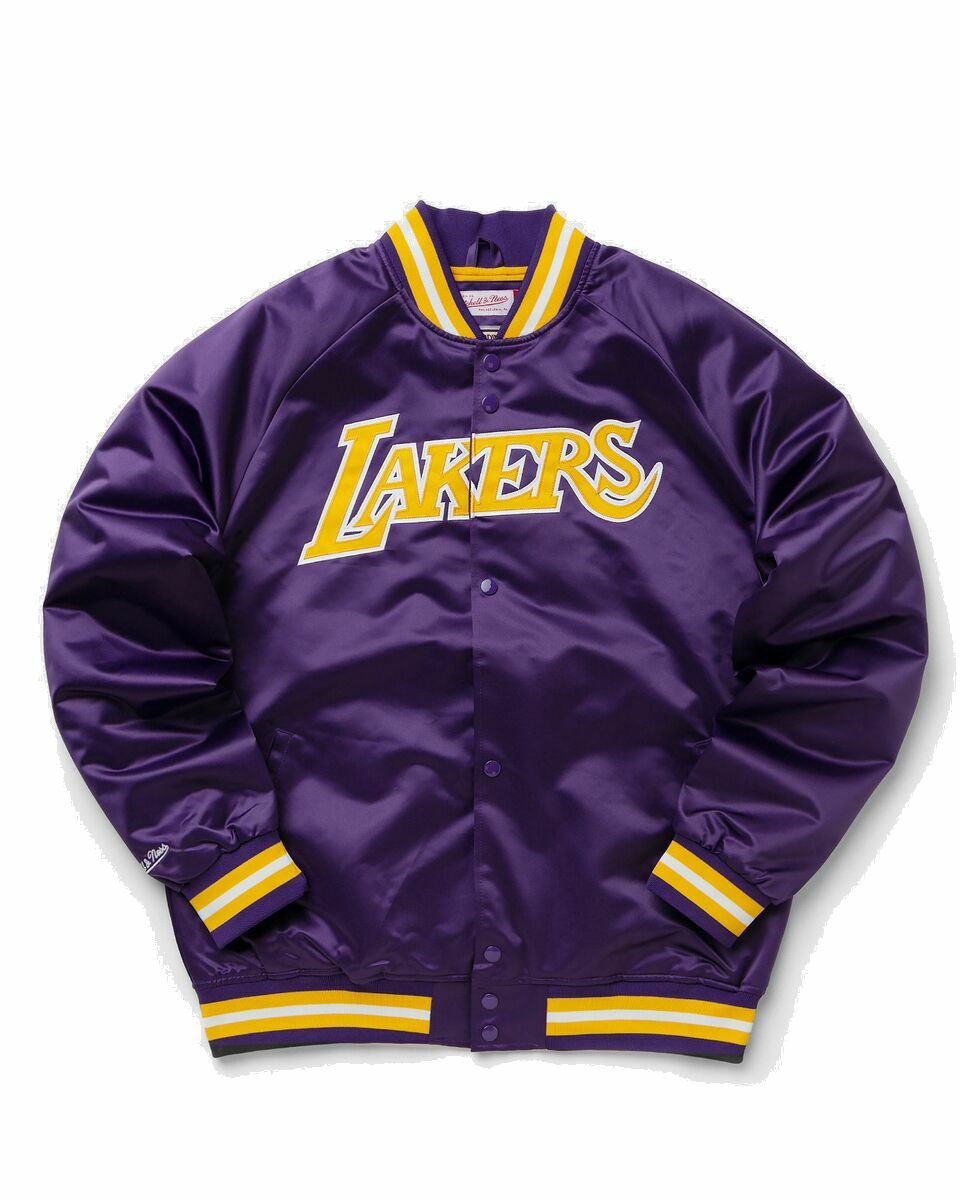 Photo: Mitchell & Ness Nba Lightweight Satin Jacket Los Angeles Lakers Purple - Mens - College Jackets