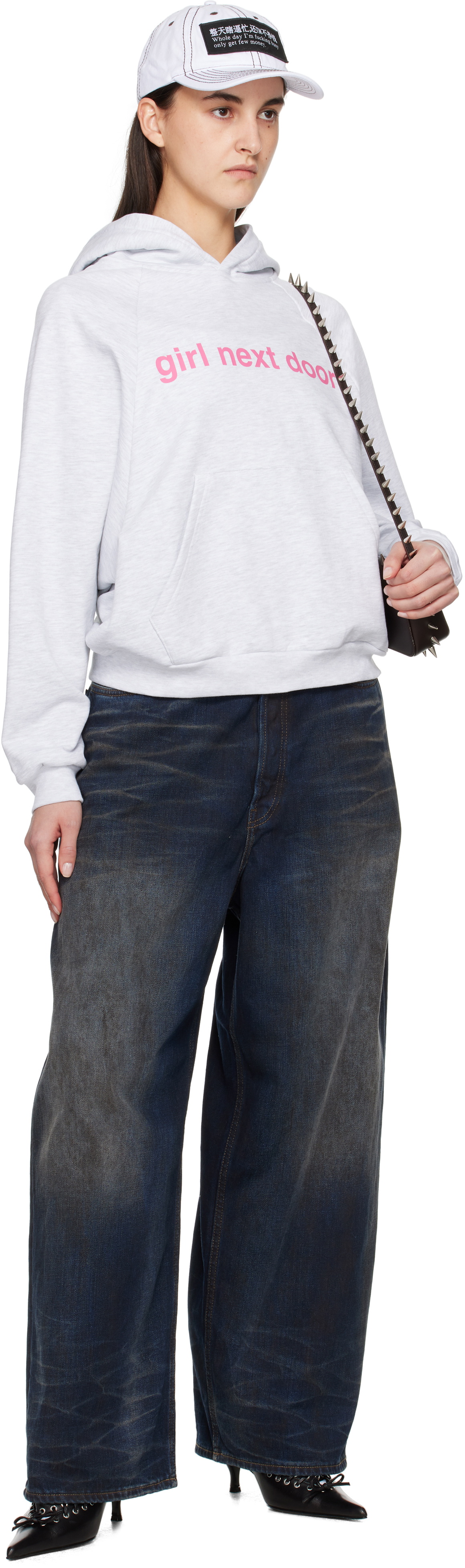 Praying SSENSE Exclusive Gray 'Girl Next Door' Hoodie