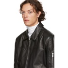 Hugo Black Leather Lannson Jacket