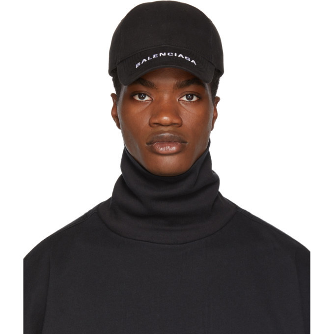 længde sand Oceanien Balenciaga Black Logo Cap Balenciaga