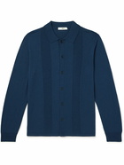 Mr P. - Merino Wool-Jacquard Shirt - Blue