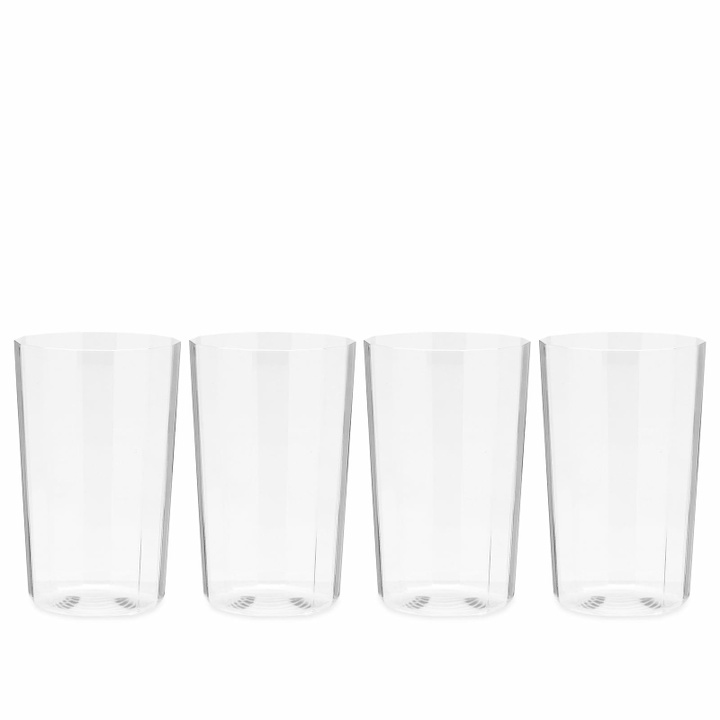 Photo: HAY Angle Glass Large - Set of 4 in Clear 