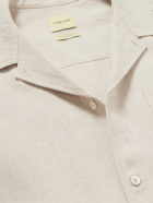 De Bonne Facture - Camp-Collar Washed Linen-Canvas Chore Jacket - Neutrals