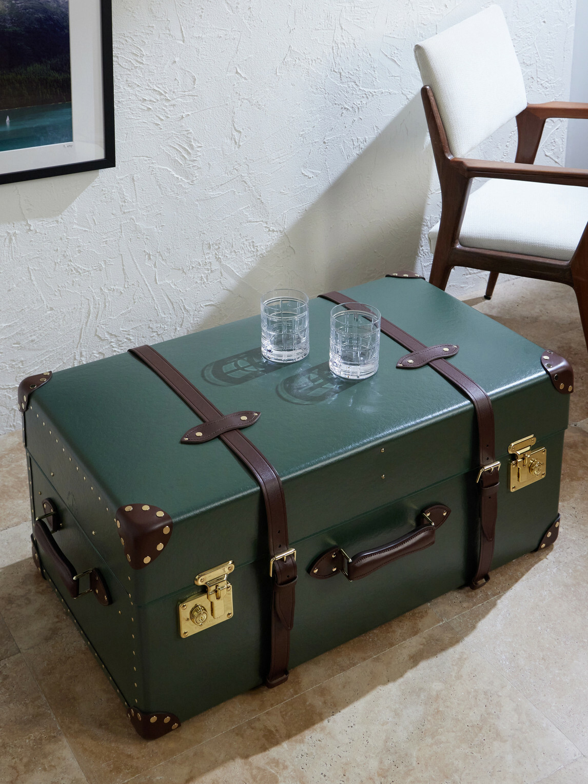 Globe-Trotter - Steamer Leather Home Trunk