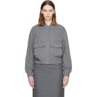 MACKAGE Grey JUNIPER-K Brushed Knit Bomber Jacket