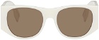 Fendi Off-White Baguette Sunglasses