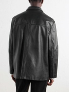 TOTEME - Panelled Full-Grain Leather Jacket - Black