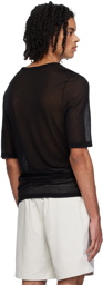AMI Paris Black Semi-Sheer T-Shirt