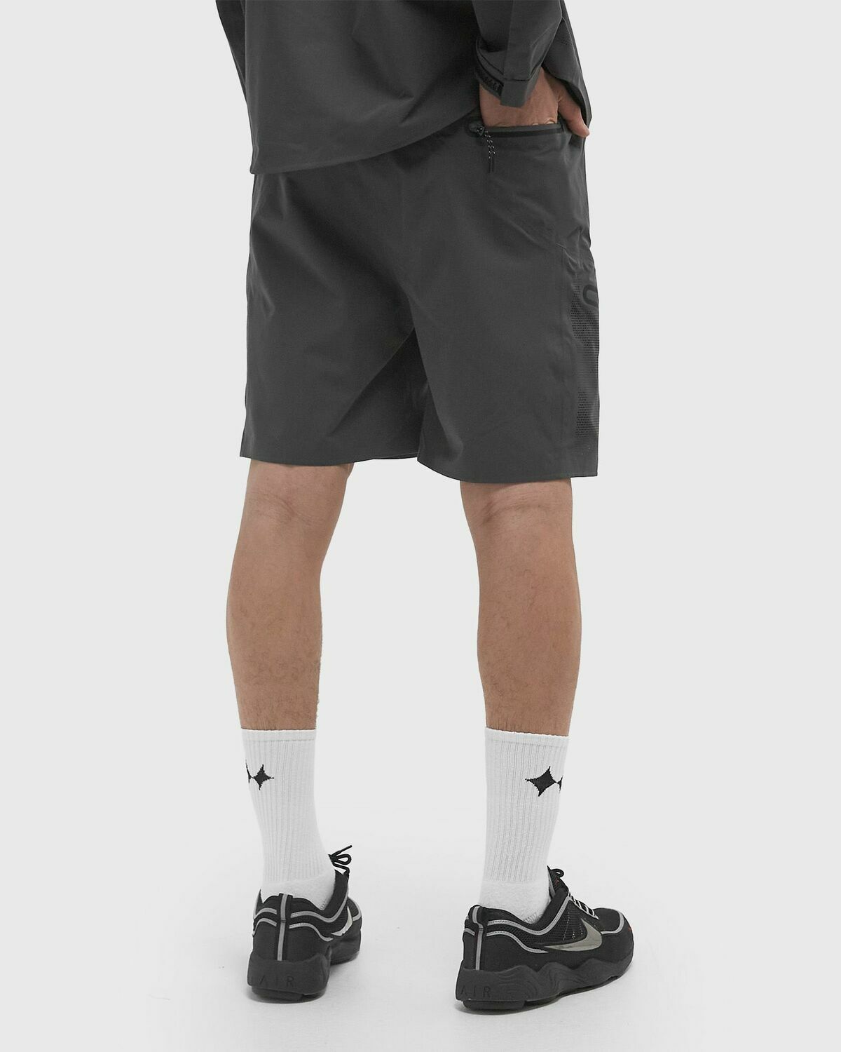 Alpha Industries Laser Cut Short Grey Mens Casual Short