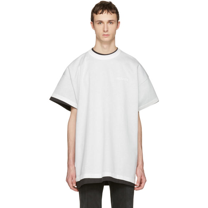 Photo: Vetements White Hanes Edition Oversized Double Securite T-Shirt