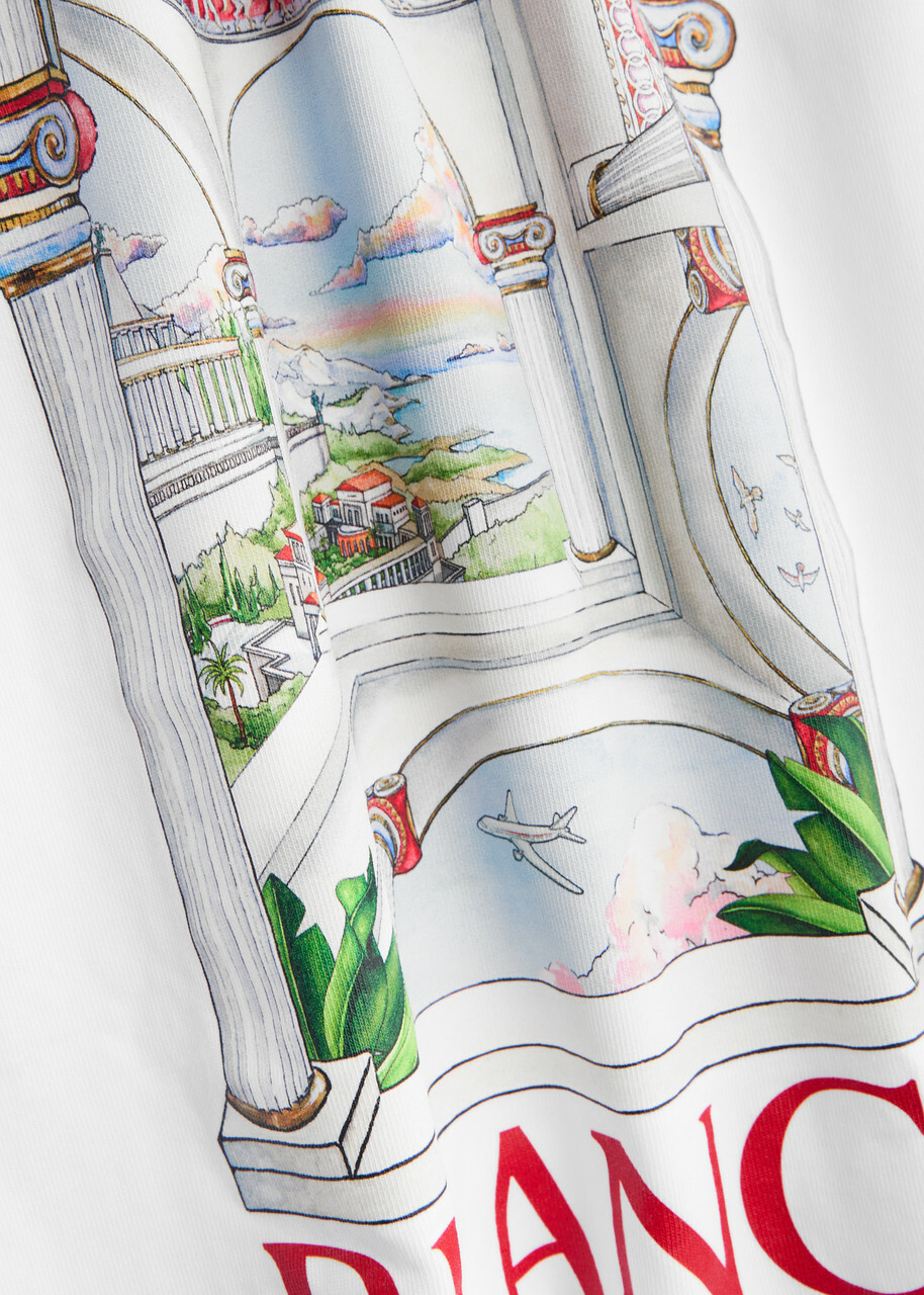 Casablanca La Passage Printed Cotton T-shirt White Casablanca