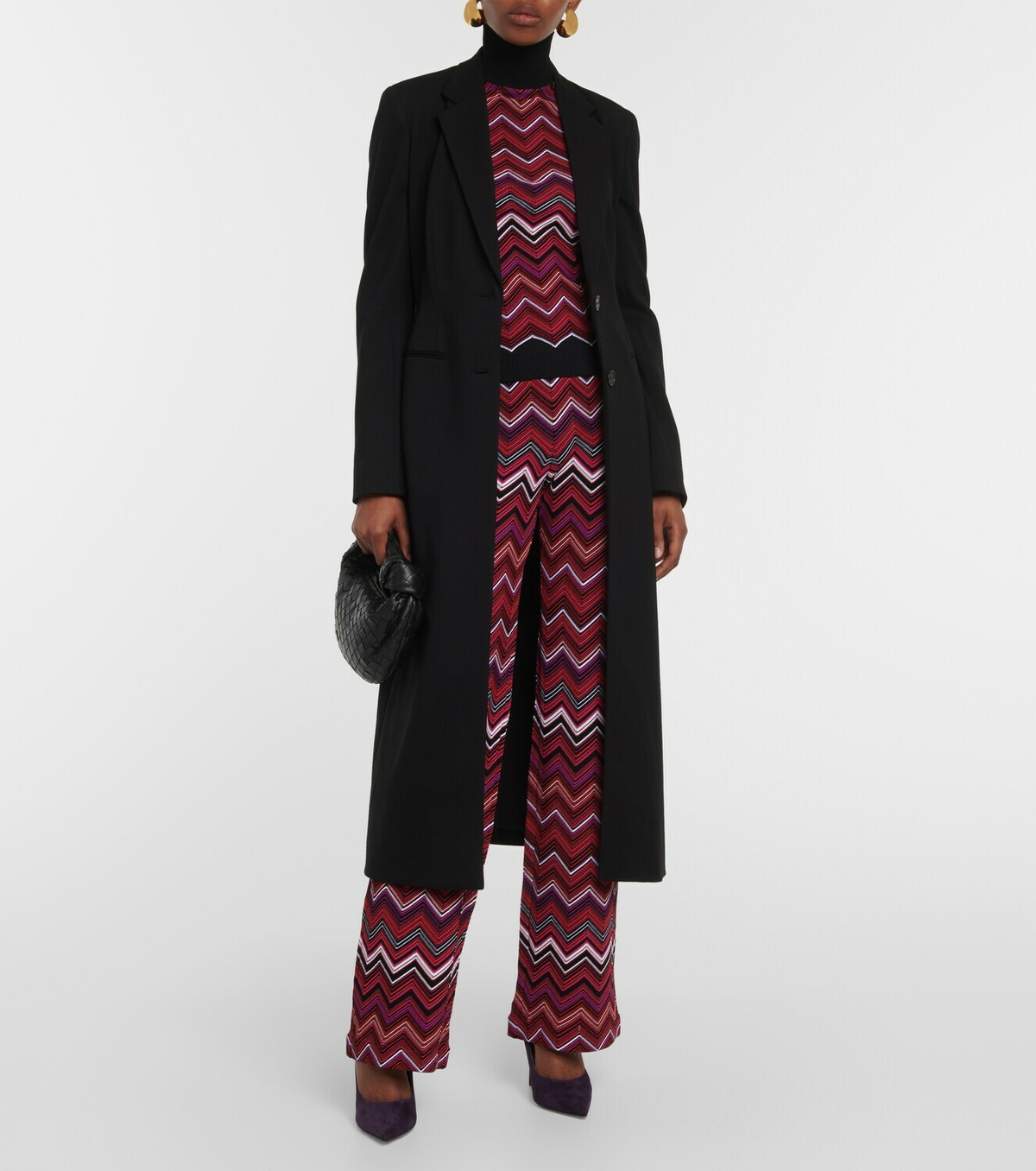 Missoni Zig-zag knit turtleneck sweater