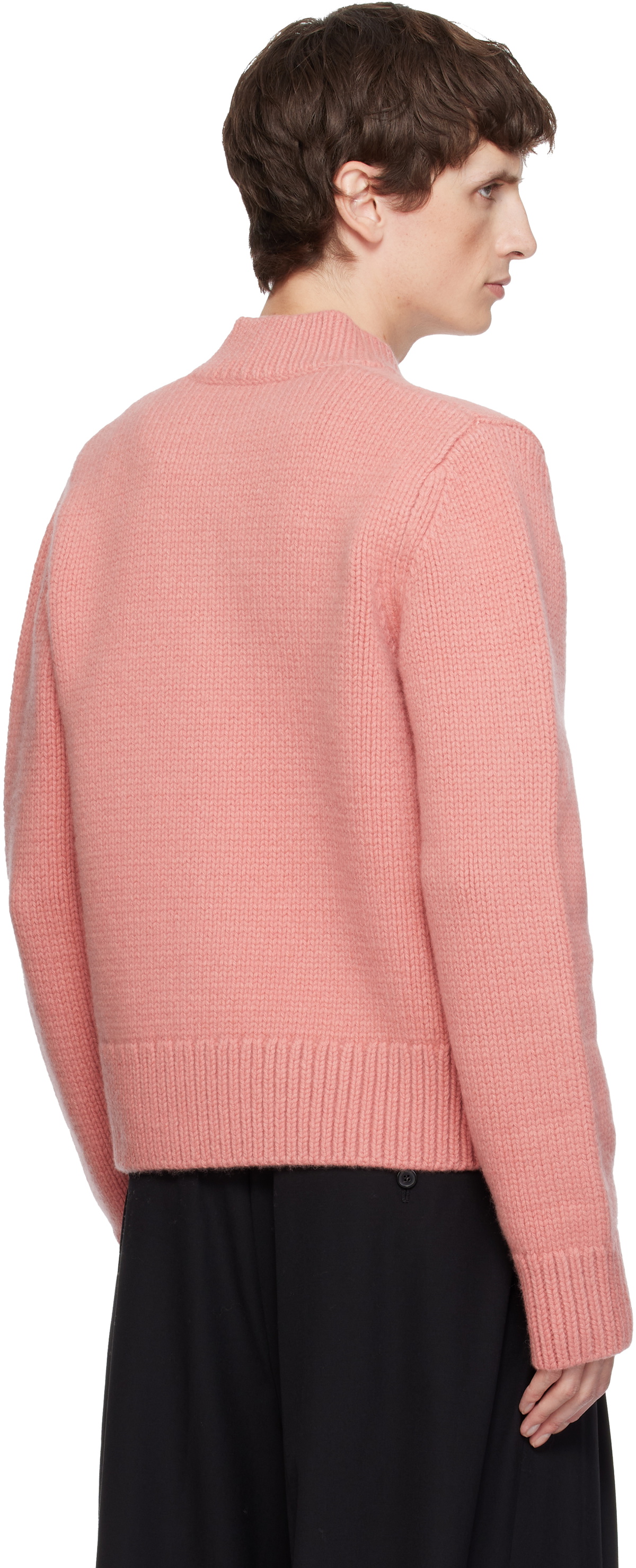 Dries Van Noten Pink Wool & Cashmere Cardigan
