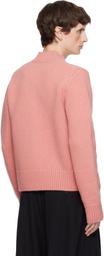 Dries Van Noten Pink Wool & Cashmere Cardigan