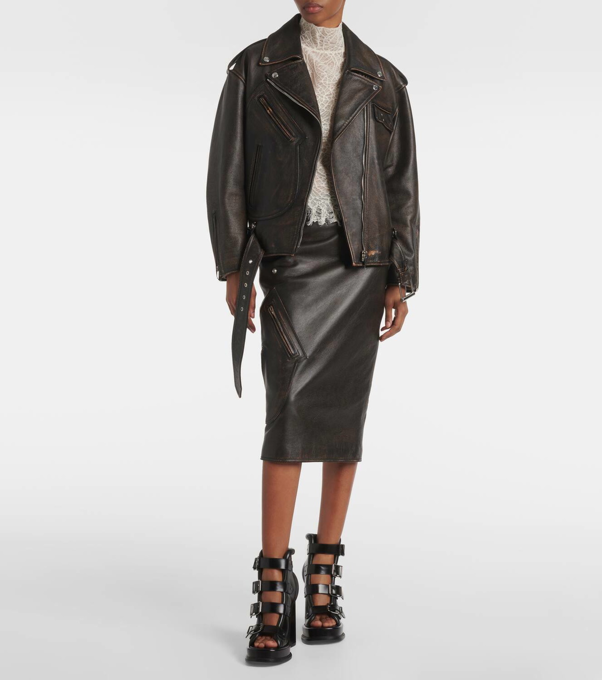 McQueen Leather biker jacket