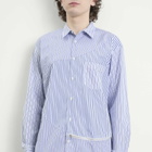 Comme des Garçons SHIRT Men's Striped Poplin Shirt in Stripe X Stripe