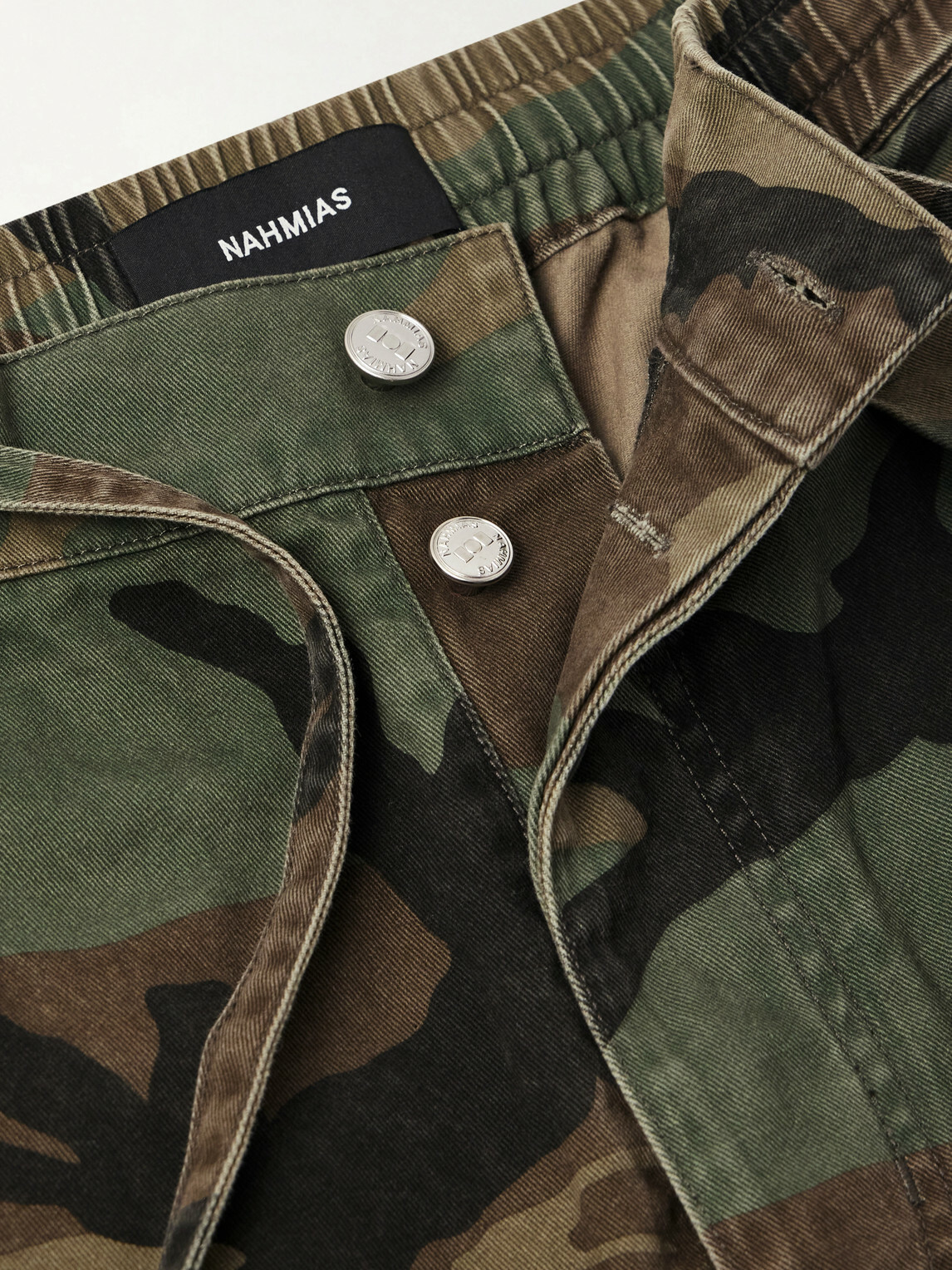 NAHMIAS - Wide-Leg Printed Cotton Shorts - Green