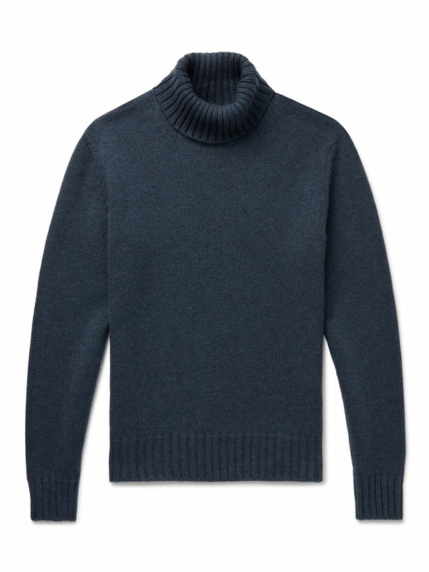 Photo: Loro Piana - Grafton Cashmere Rollneck Sweater - Blue