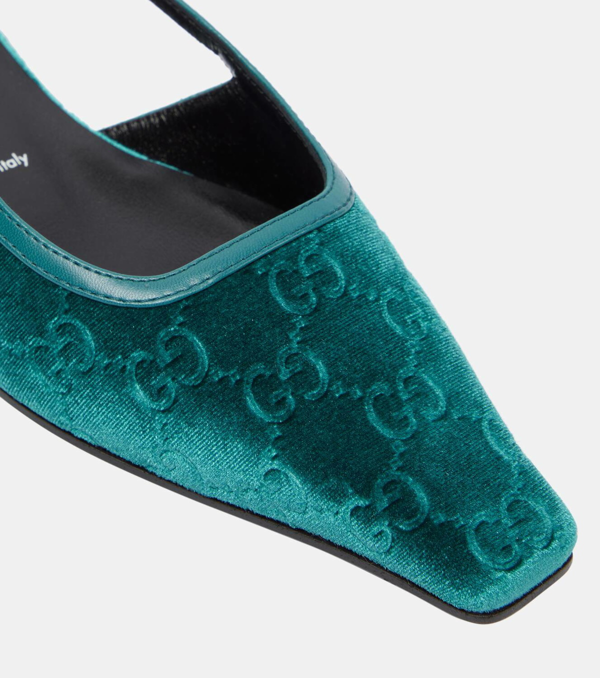 【関税&送料込】Gucci Dark Green Gg Fabric Ballerinas Gucci Dark green GG fabric ballerinas - BeyondStyle