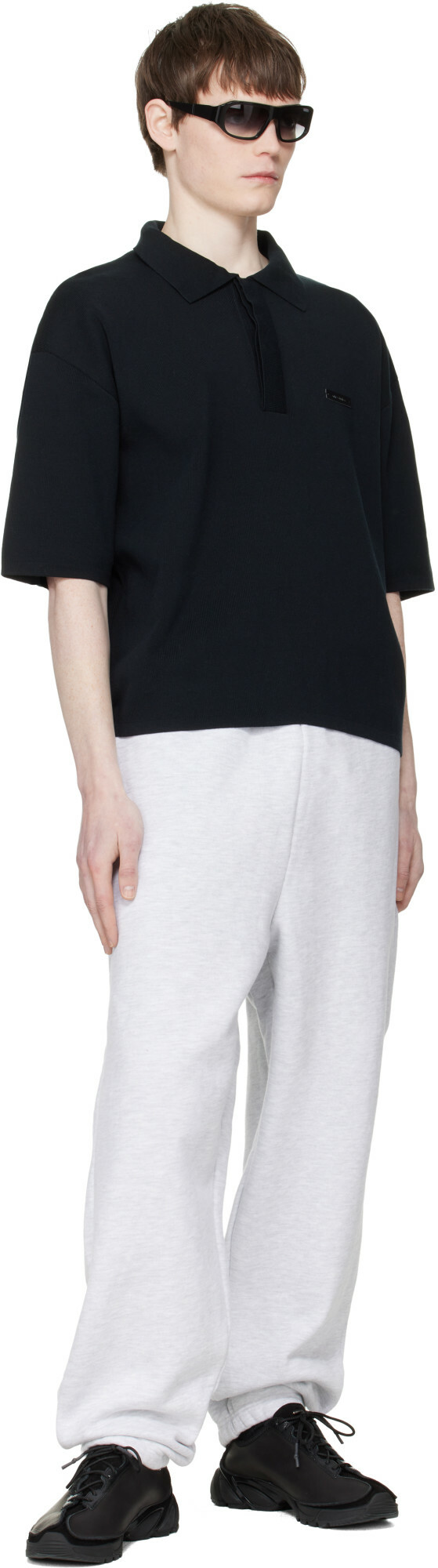 Entire Studios Black SS Club Polo