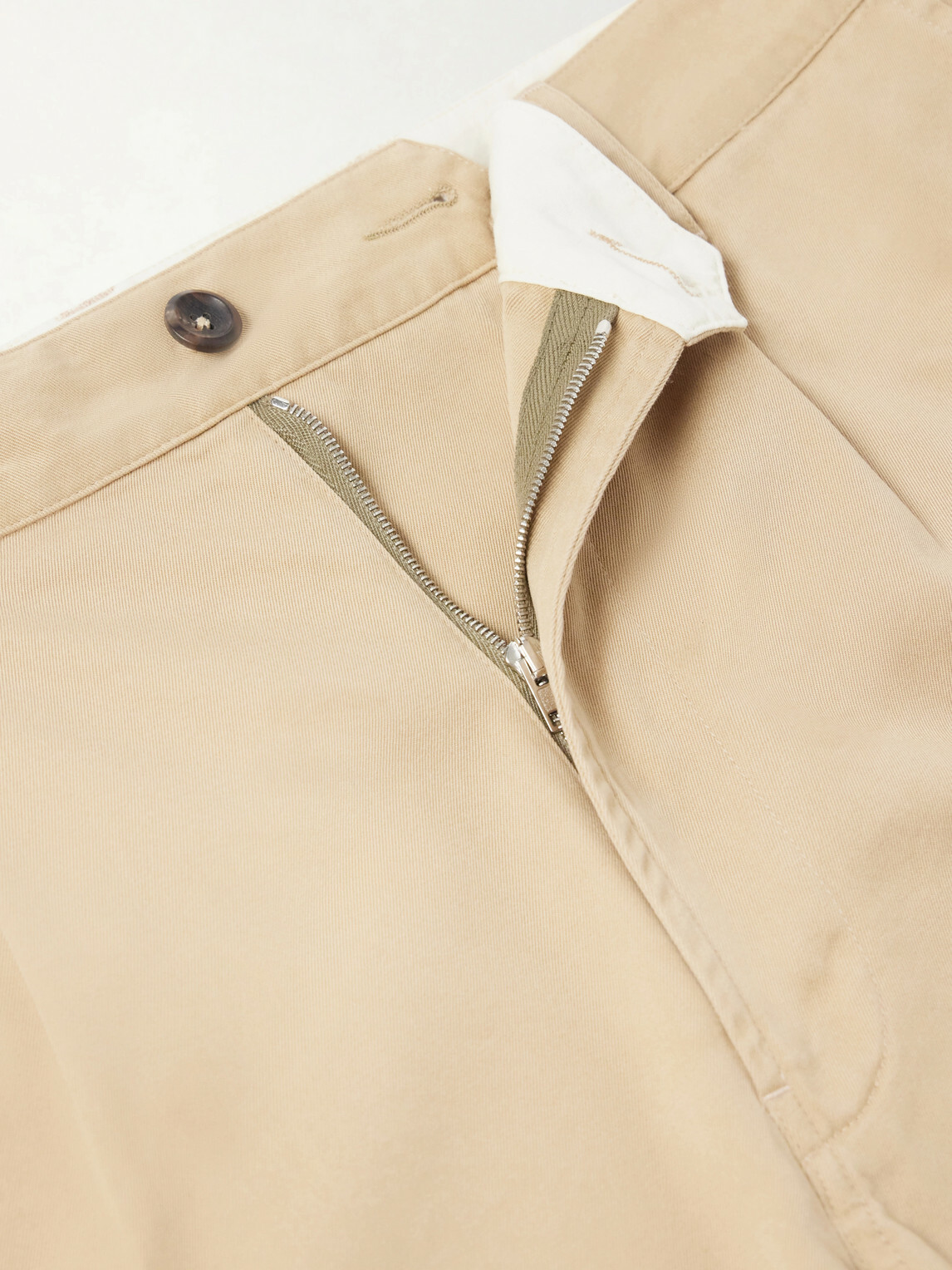 Drake's - Straight-Leg Pleated Cotton Twill Chino Shorts - Neutrals