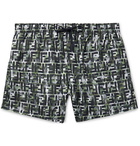 Fendi - Logo-Print Swim Shorts - Green