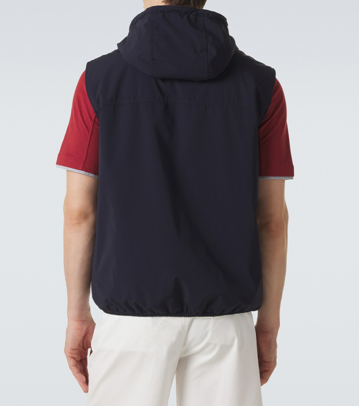 Brunello Cucinelli Logo nylon hooded vest