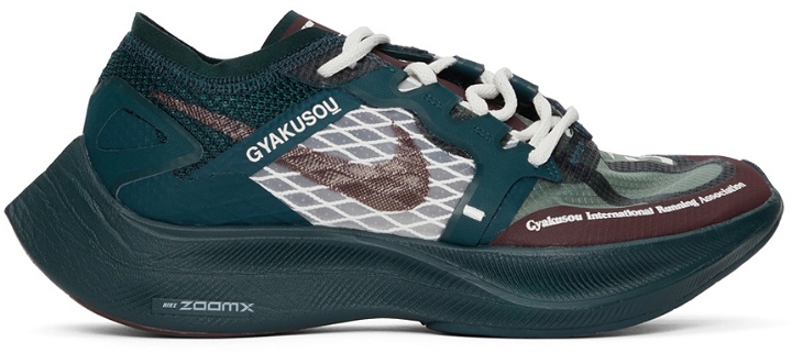 Photo: Nike Green & Burgundy Gyakusou ZoomX Vaporfly Next Sneakers