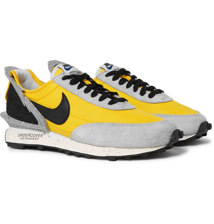 Photo: Nike - Undercover Daybreak Leather-Trimmed Nylon and Suede Sneakers - Yellow