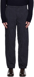 CASEY CASEY Navy Striped Trousers