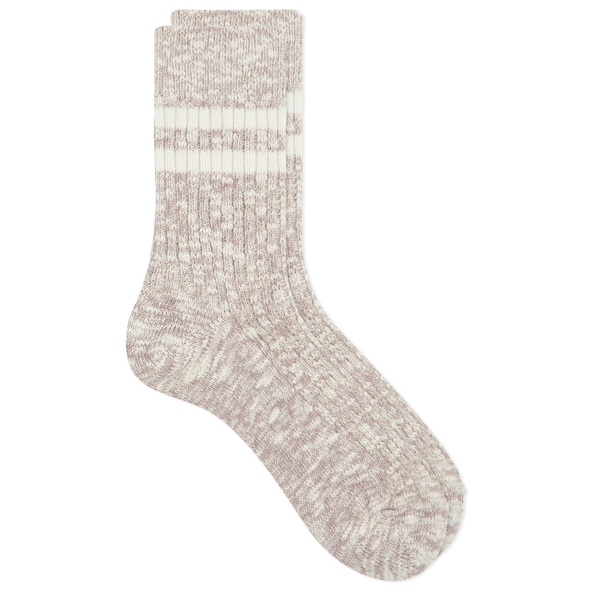 RoToTo Slub Stripe Stock in Smokey Purple