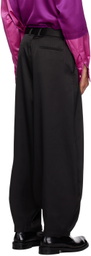 Edward Cuming Black Pleated Trousers
