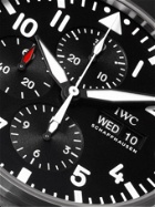 IWC Schaffhausen - Pilot's Automatic Chronograph 43mm Stainless Steel and Leather Watch, Ref. No. IW377709