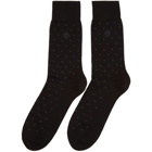 Alexander McQueen Black and Grey Spot Socks