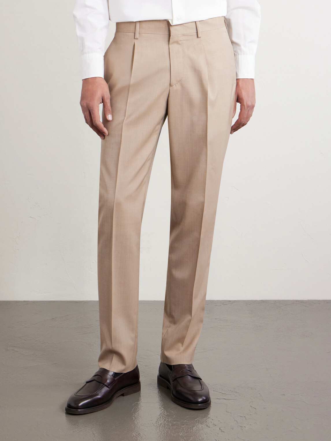 Lardini - Straight-Leg Virgin Wool Suit Trousers - Neutrals