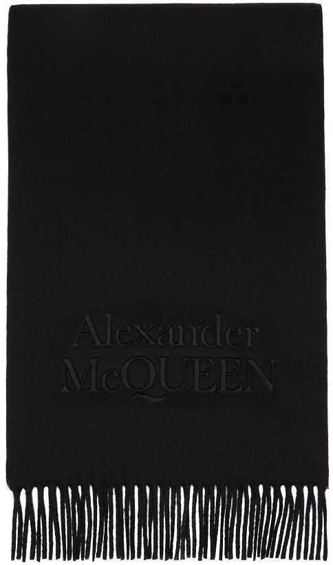 Photo: Alexander McQueen Black Cashmere Scarf