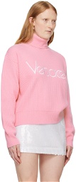 Versace Pink Embroidered Turtleneck