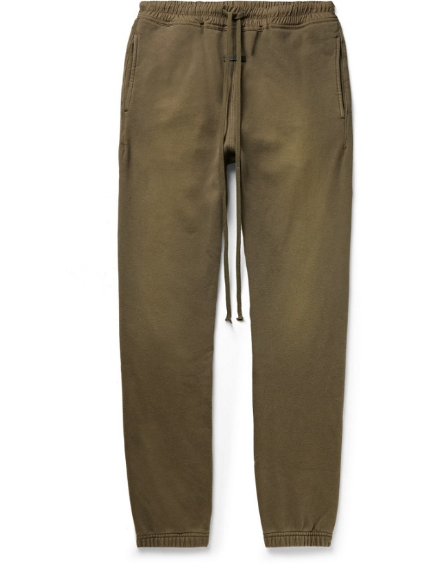 Photo: FEAR OF GOD - The Vintage Tapered Fleece-Back Cotton-Jersey Sweatpants - Brown - M