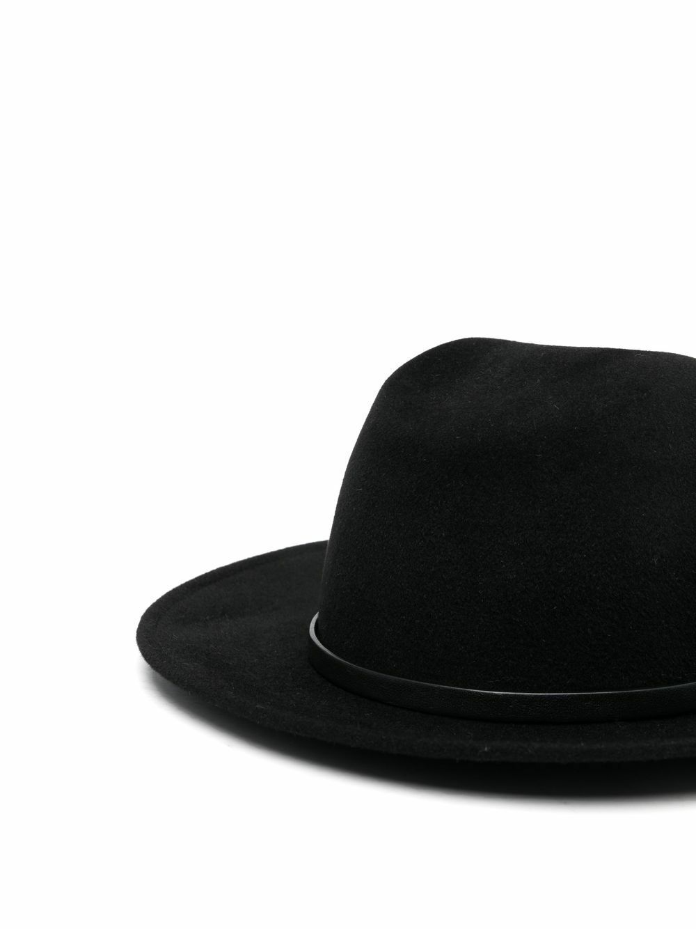 Valentino Garavani V-plaque straw fedora hat - Black