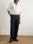 Wacko Maria - Type-10 Convertible-Collar Printed Matte-Satin Twill Shirt - White