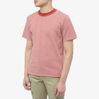 Armor-Lux Men's Callac Fine Stripe T-Shirt in Natural/Auburn