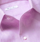 Loro Piana - Mélange Slub Linen Shirt - Pink