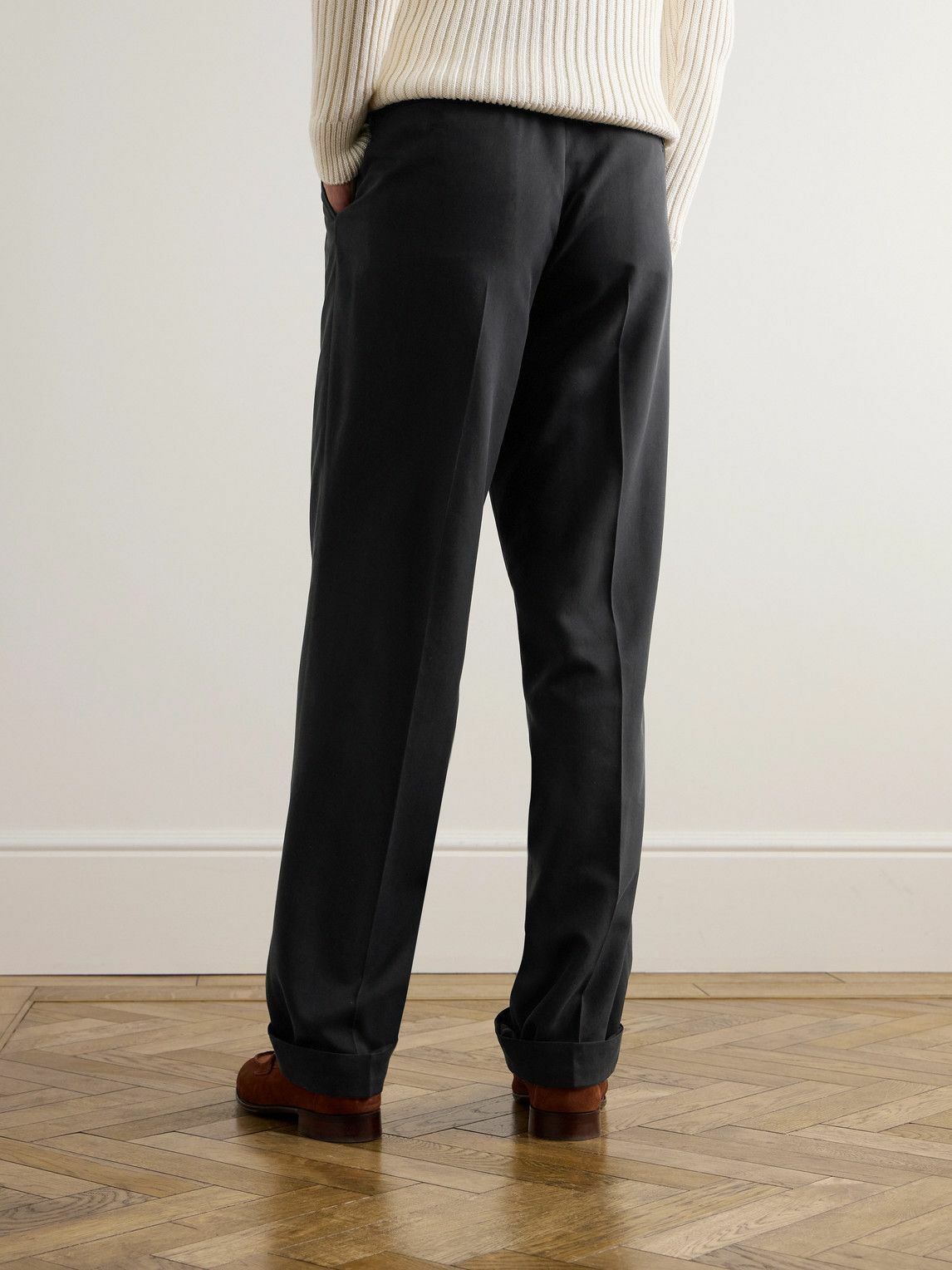 Ralph Lauren Purple label - Glenn Wide-Leg Pleated Silk Ralph Lauren Purple label - Glenn Wide-Leg Pleated Silk
