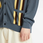 Beams Plus Men's Stripe Cardigan in Blue